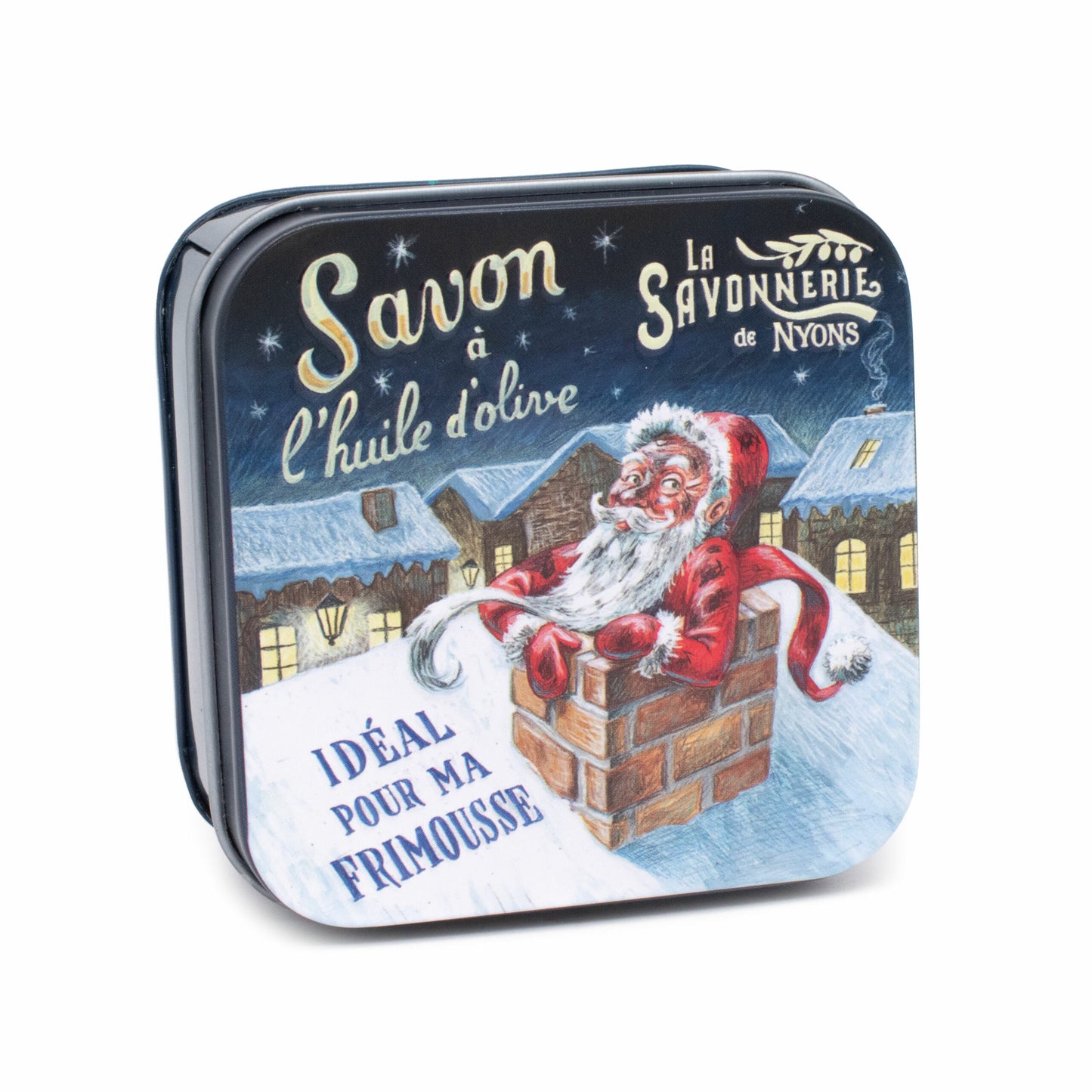 Metal box with soap 100g - Santa Claus fireplace