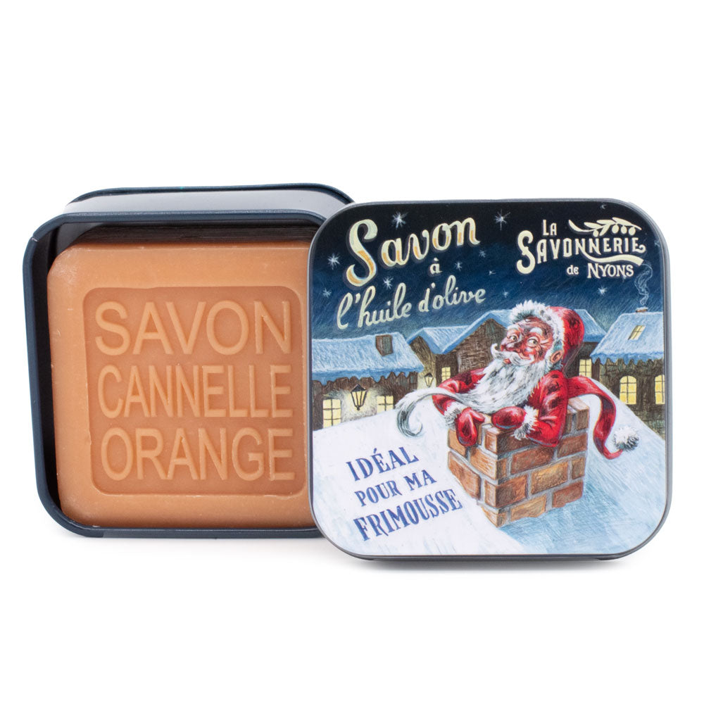 Metal box with soap 100g - Santa Claus fireplace