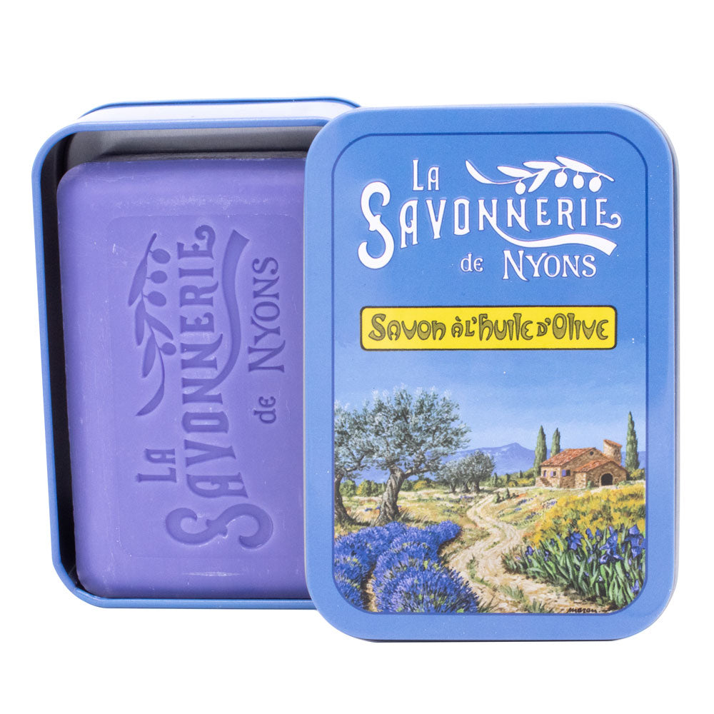 Scatola in metallo con sapone 200g "Paesaggio provenzale"