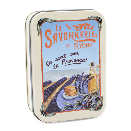 Metal box with soap 200g "Lavender Field"