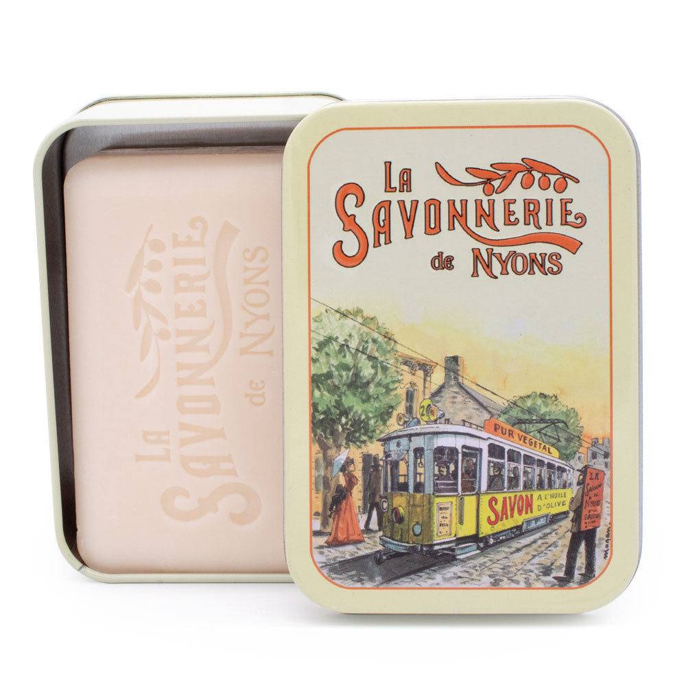 Scatola in metallo con sapone 200g "Il Tram"