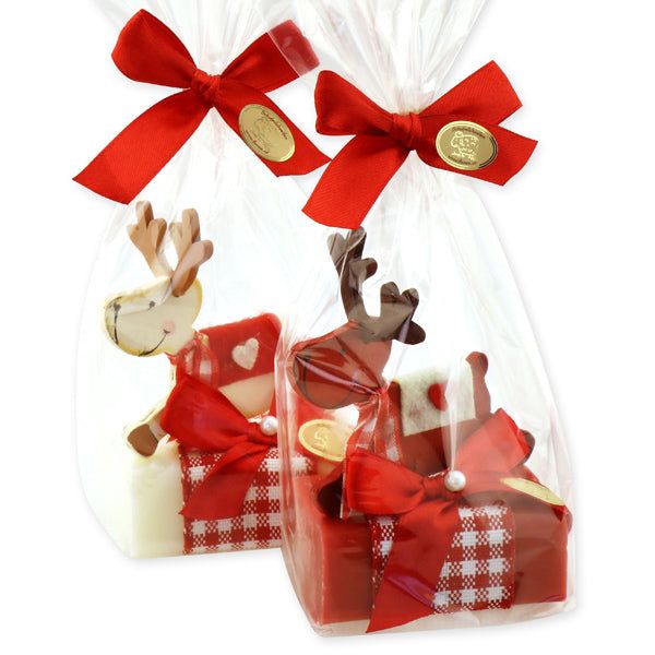 Sapone quadrato al latte di pecora 100g decorato con angelo in violoncello, Classico/Verbena