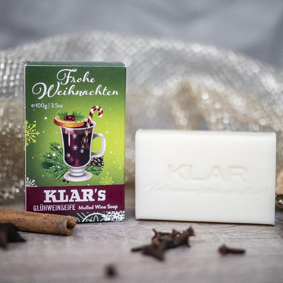 Klar's Christmas soap mulled wine soap 100g, (palm oil free)