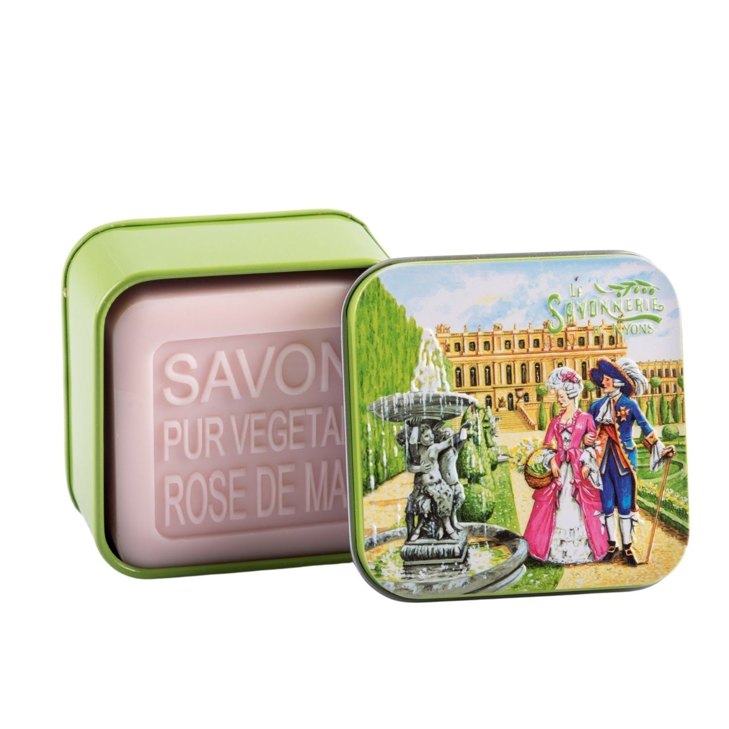 Scatola in metallo con sapone 100g - I Giardini di Versailles