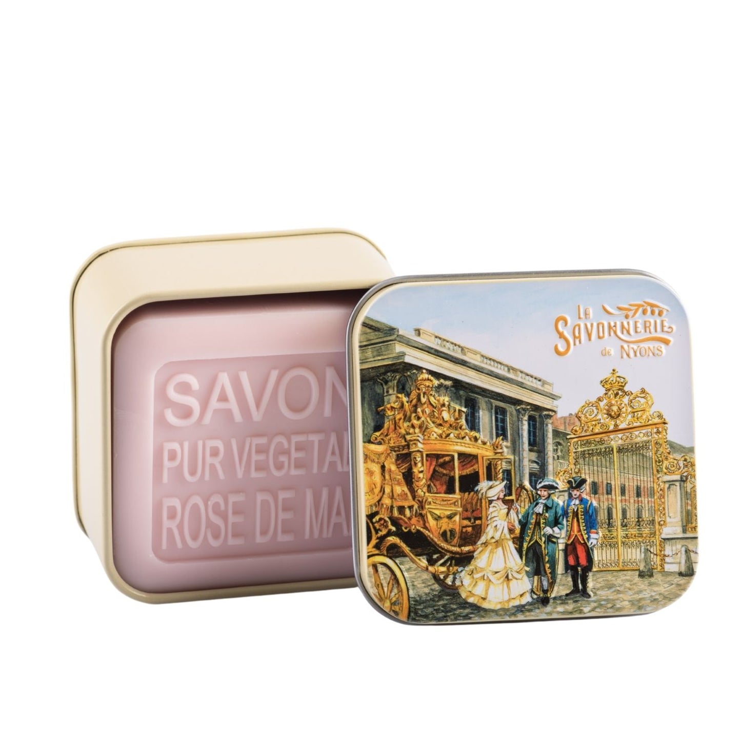 Metal box with soap 100g - Versailles carriage