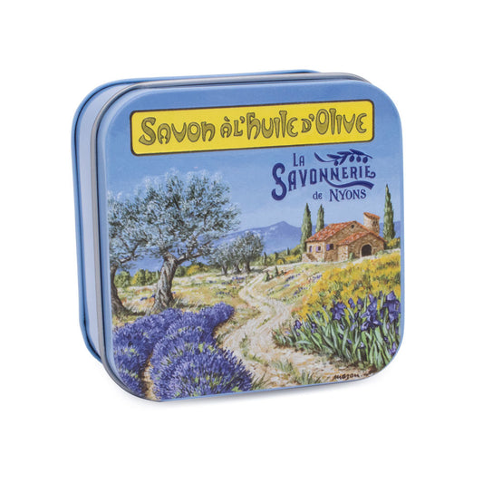 Metal box with soap 100g "Provence"