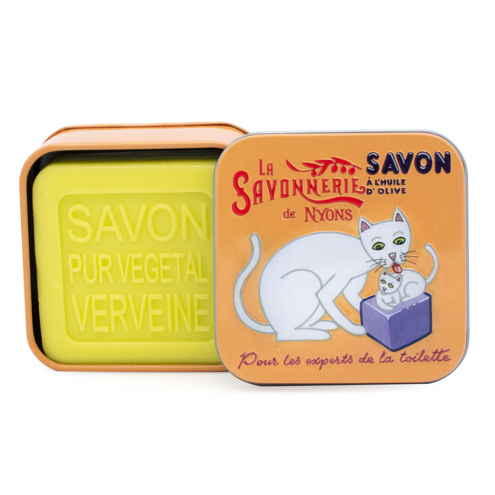 Metallbox mit Seife 100g "Chat"