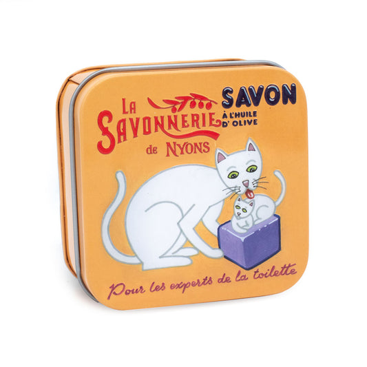 Metallbox mit Seife 100g "Chat"