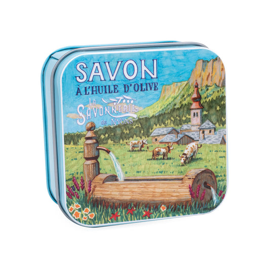 Metal box with soap 100g "Cows"