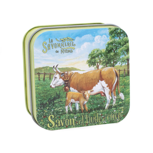 Metallbox mit Seife 100g "Kuh"