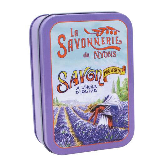 Metallbox mit Seife 200g "Lavendel-Ernte"