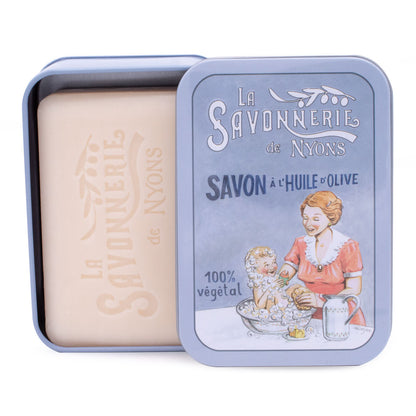 Metallbox mit Seife 200g - Baby und Mama