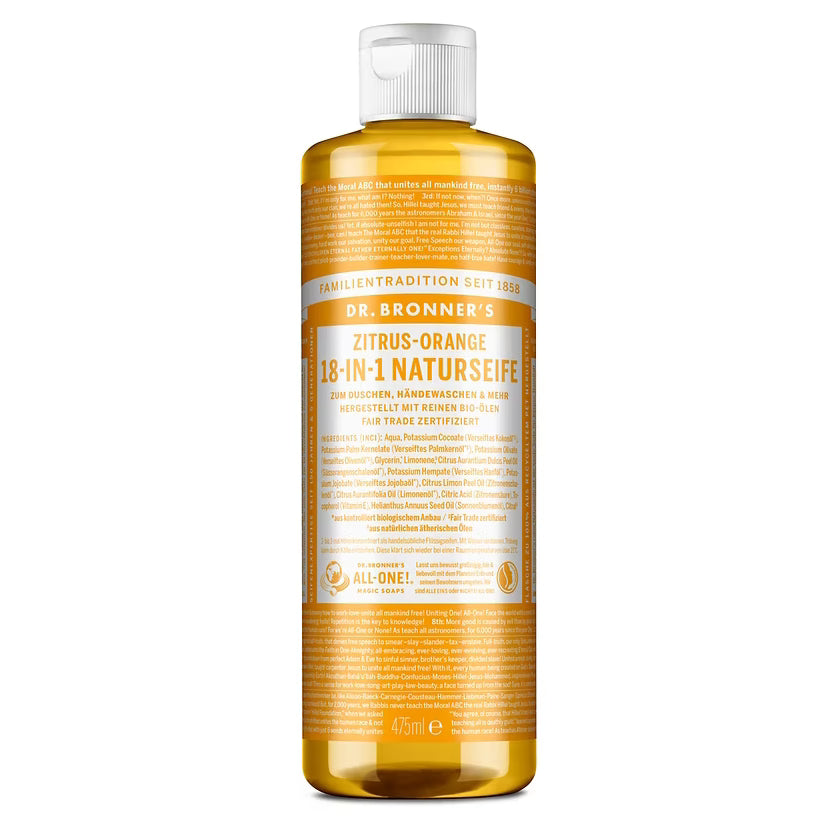 Zitrus-Orange Flüssigseife - 18-in-1 Naturseife, 475ml