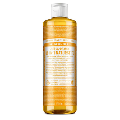 Zitrus-Orange Flüssigseife - 18-in-1 Naturseife, 475ml