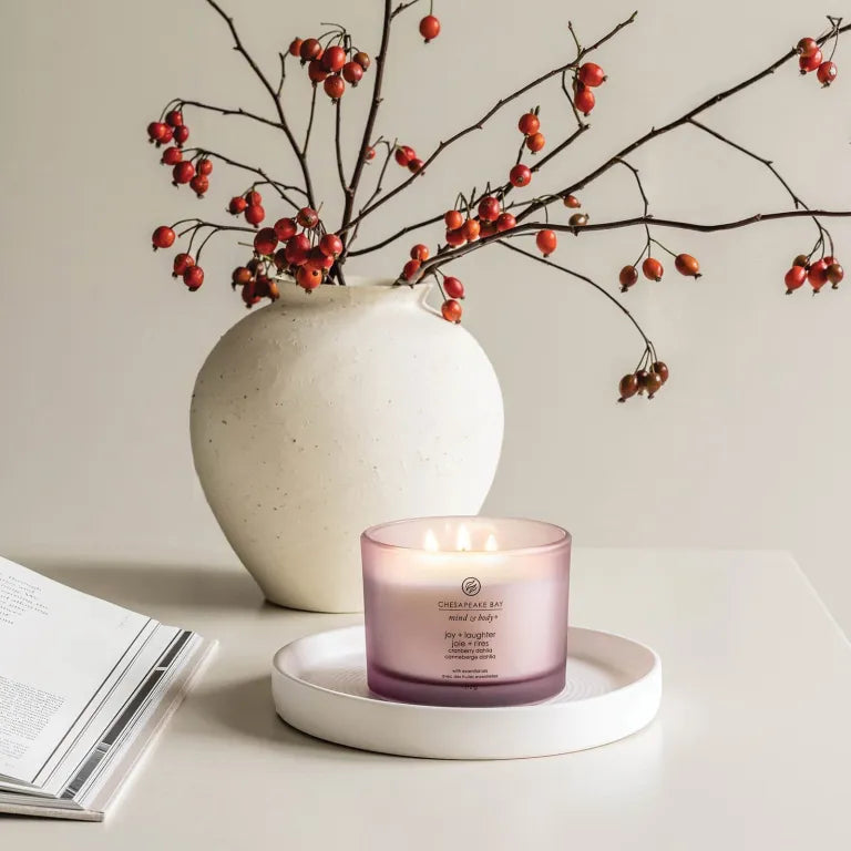 Candele Ellisse - Bacche Cremisi