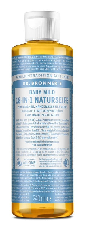 Baby Mild (Neutral-Mild) Flüssigseife - 18-in-1 Naturseife, 240ml