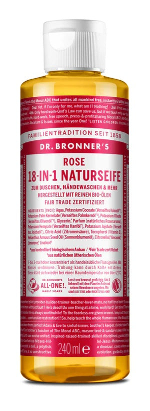 Rose Flüssigseife - 18-in-1 Naturseife, 240ml