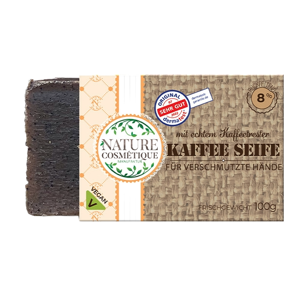 Kaffee Seife mit echtem Kaffeetrester - BIO