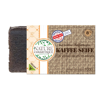 Kaffee Seife mit echtem Kaffeetrester - BIO