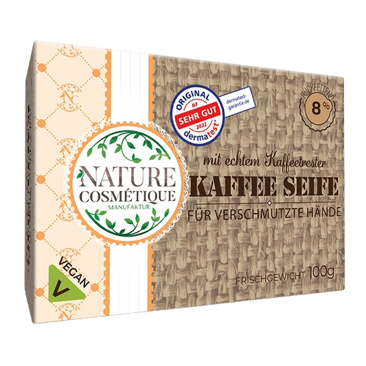 Kaffee Seife mit echtem Kaffeetrester - BIO