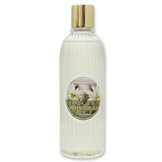 Shower &amp; bubble bath with organic sheep's milk 330ml in a bottle, Edelweiss